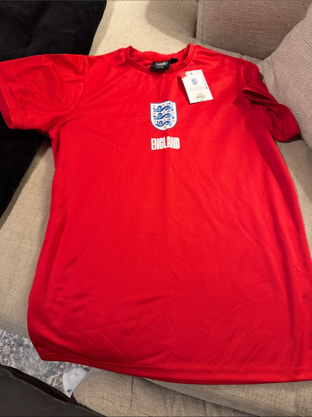 England Kids' Red Soccer Jersey
